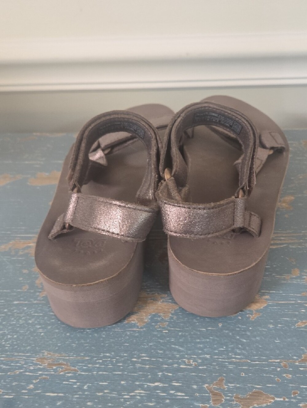 Teva Women's Metallic Bronze Platform Sandals - Picture 4 of 6